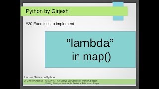 Q.71 to Q.75 Python - Lambda Expressions in map function | Solved Python Practice Exercises