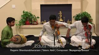 Eduta Nilachite (Shankarabharanam) - Anish Arjun Violin IMPL Virtual Concert 2020