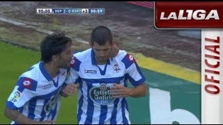 Gol de Nelson Oliveira (2-0) en el Deportivo de La Coruña - RCD Espanyol - HD