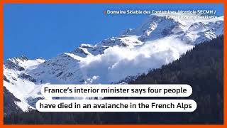 Caught on camera: deadly avalanche in French Alps