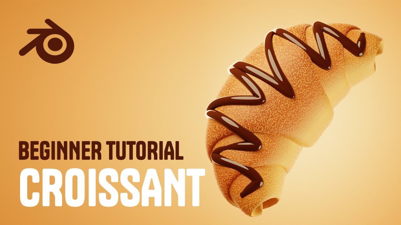 Delicious Croissant Blender 3d Beginner Tutorial Youtube