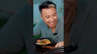 今天是白毛的庄 #干饭兄弟#盲盒食物#mukbang