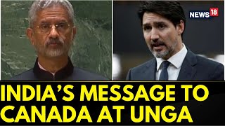 EAM S Jaishankar Commented On India Canada Khalistan Row At UNGA Meet | Justin Trudeau | News18