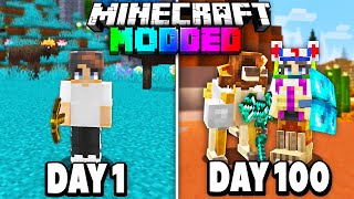 I Survived 100 Days in Modded Minecraft - Duos Modded..  Here's What Happened..