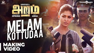 Aramm Songs | Melam Kottudaa Song with Lyrics | Nayanthara | Ghibran | Gopi Nainar