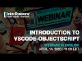 Introduction to VSCode-ObjectScript Webinar