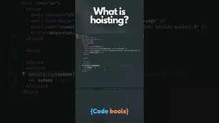 What is hoisting in #javascript? #hoisting #let #var #code #coding #shortes