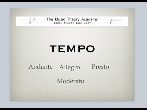 What is a word for slow tempo?