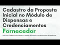 Cadastro de Proposta - Módulo de Dispensa e Credenciamento