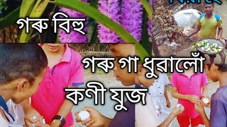গৰু বিহু গৰু গা ধুৱাও আহক Goru Bihu Assamese on Cultural Goru Bihu #assamese #debajit vlog