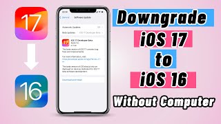 Downgrade iOS 17 to iOS 16.5 | Two ways