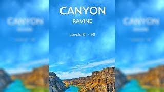 WORDSCAPES CANYON LEVELS  | RAVINE 81-96 | Answers