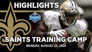 Saints Training Camp Highlights (8/24/2020) | New Orleans Saints
