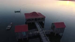 Fisherman's hut in Patok Albania  during sunset Ultra HD