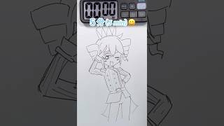 重音テト🍭🍪🍫を5秒、10秒、1分、5分で描いたDrawing Teto in 5sec,10sec,1mins,5mins  #キャンディクッキーチョコレート #teto #shorts