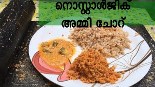 നൊസ്റ്റാൾജിയ ഉണർത്തും അമ്മി ചോറ്| cooking rush recipe