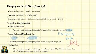 Set Theory - Empty set or Null set