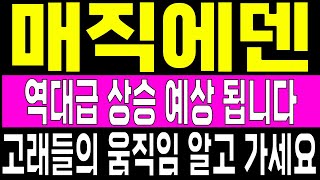 [매직에덴 코인 전망]역대급 상승 예상 됩니다. 고래들의 움직임 알고 가세요