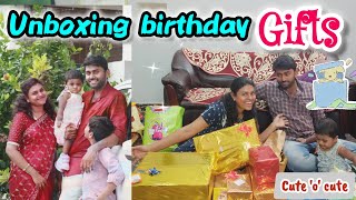 Paapa birthday gifts Unbox panalam vaanga😍 #cute #viralvideo #trending #babygirl #unboxingvideo