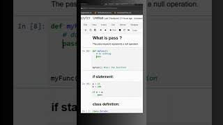 pass in python |pass statement in python |What is pass in Python?
