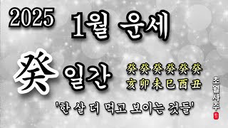 [1월운세] 癸 일간 '한 살 더 먹고 보이는 것들!'