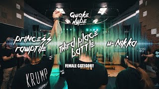 ■ PRINCESS RAWPTILE vs. U-NIKKA / THIRD PLACE BATTLE FEMALE / QUAKE HYPE / 2018 ■