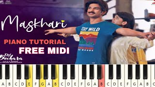 Maskhari - Dil Bechara | Piano Tutorial (FREE MIDI) | Sushant Singh Rajput | Keyboard Cover