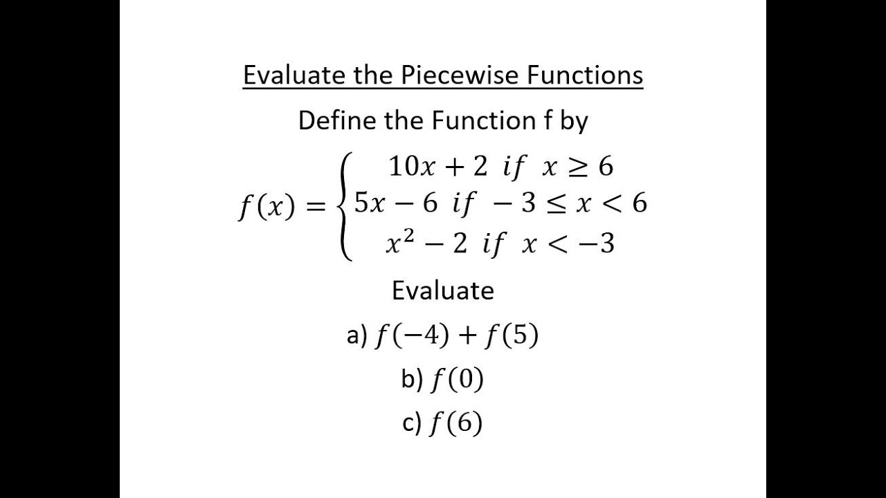 Evaluating Piecewise Functions Calculator