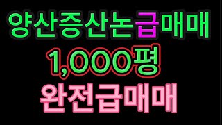 양산 증산뜰.증산논평당120만원+1,000평.급매매