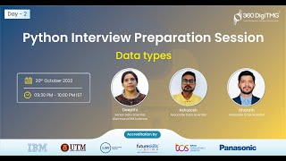 Python Interview Preparation Session | Data Types | Day 2 | 360DigiTMG