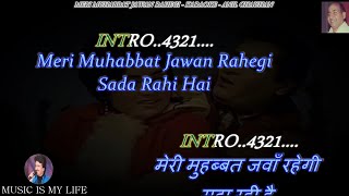 Meri Muhabbat Jawan Rahegi Karaoke With Scrolling Lyrics Eng. & हिंदी