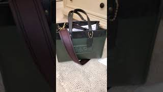 Coach Field Tote 30 Amazon Green/multi.. what fits