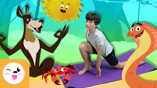 YOGA FOR KIDS - Sun Salutation and Animal Poses - Compilation Video
