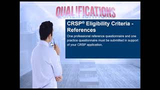 BCRSP Certifications Overview - Becoming a CRSP or CRST