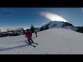 blue bird day skiing at crystal mountain