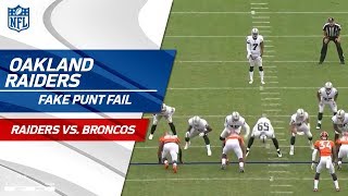 Oakland's Fake Punt Fail Against Denver! | Raiders vs. Broncos | NFL Wk 4 Highlights