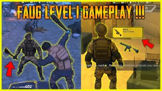 FAUG FIRST IMPRESSION GAMEPLAY | LEVEL 1 FAUG GAMEPLAY + ULTRA GRAPHIC GAMEPLAY - BETTER THAN PUBG ?