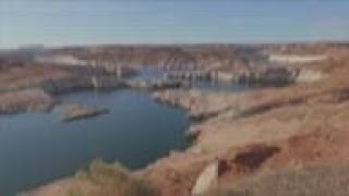 Drought drains huge reservoir to record low levels