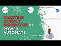 How to create AI Reply Generator in Power Automate|| 50