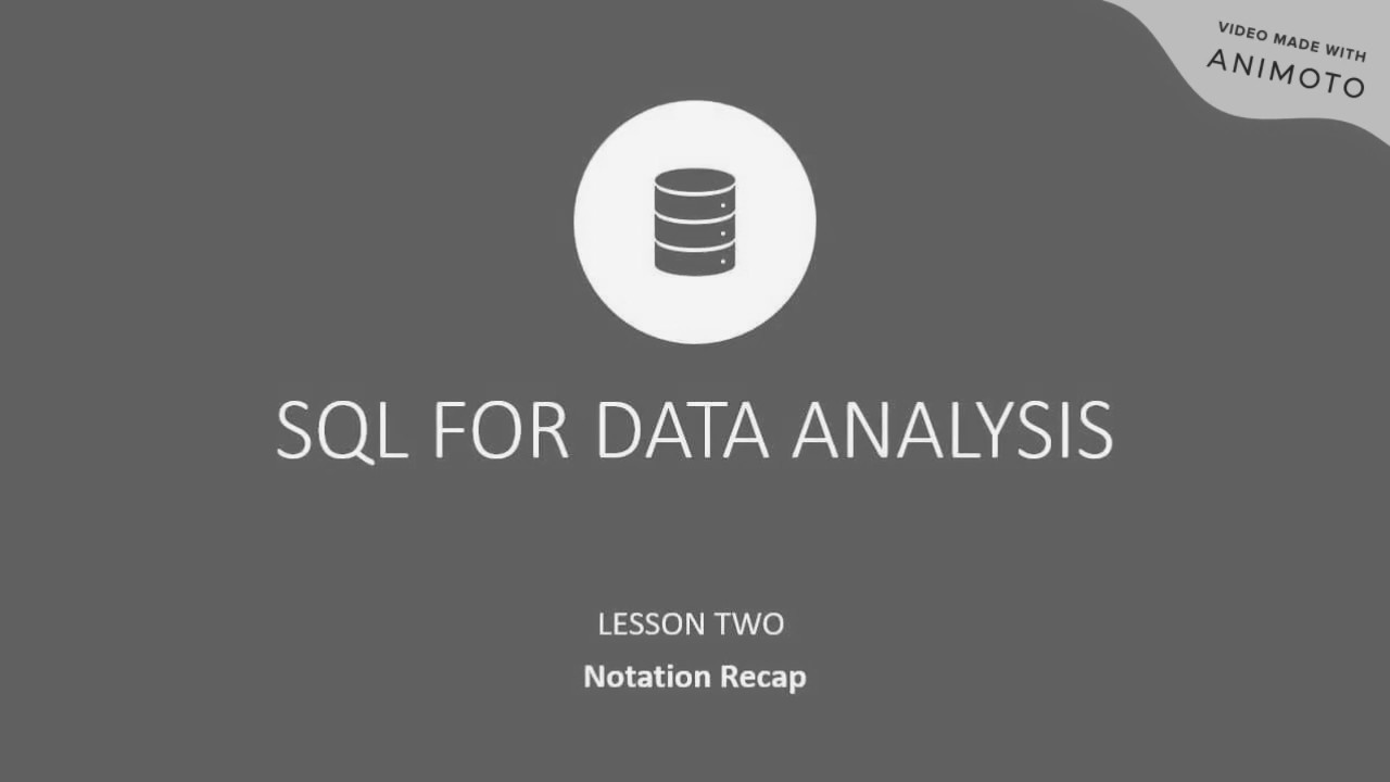 SQL FOR DATA ANALYSIS - YouTube