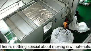 Plavex - PMMA raw material air shower moving.