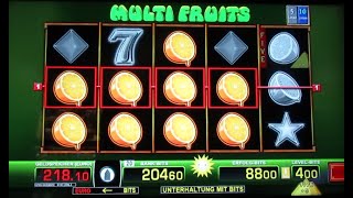 Merkur Magie MULTI FRUITS Zocken um den Jackpot auf 4€ Einsatz! Risikoleiter \u0026 Action Games