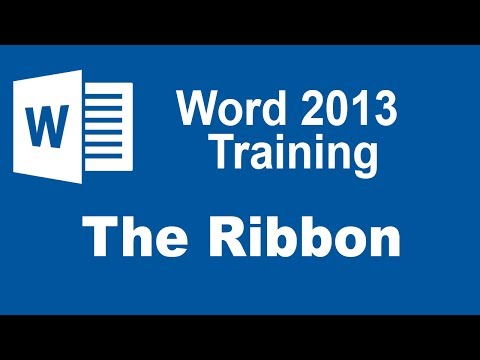 Microsoft Word 2013 Training - The Ribbon Microsoft Word 2013 Training - The Ribbon