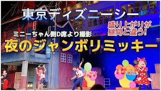 【東京ディズニーシー】夜のジャンボリミッキー  涼しくなった夜は場外からの鑑賞人数も違う？ミニーちゃん側D席