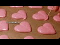 いちごハートマカロンの作り方 ストロベリーチーズクリーム heart macaron recipe taroroom