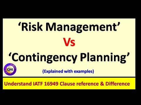 “Risk management” VS “emergency planning”