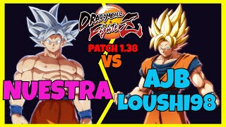 DBFZ - NUESTRA vs AJBLOUSHI98 games (Blue Goku, Based Vegeta, UI Goku vs SSJ Vegeta, Cell, SSJ Goku)