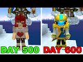 I Survived 600 Days in Bedwars As A Girl!