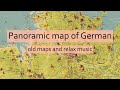 Panoramic map and index of Germanys outstanding sights / 1954 year / relax music / 1080[HD]