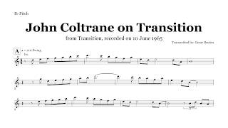 John Coltrane – Transition (Bb) Transcription